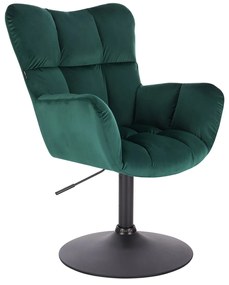 HR650N Verde Catifea Scaun cu Bază Neagră