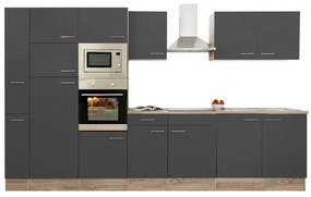 Mobilă de bucătărie Yorki 360, corp din stejar sonoma, cu față antracit satinat