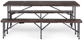 Set catering masă + 2 bănci 180cm Wooden Brown