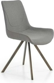 Scaun tapitat K290, gri/auriu antic, stofa clasica/metal, 56X59X86 CM