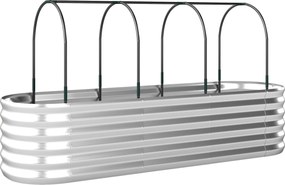 Outsunny Jardinieră Exterioară Mare cuHusă de Seră și Plasă Fund Deschis pentru Patio Terasă 200x60x103 cm Argintiu | Aosom Romania