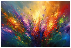 Tablou - Abstracție de flori (90x60 cm)