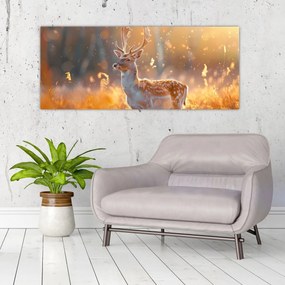 Tablou - Cerb în câmp (120x50 cm)