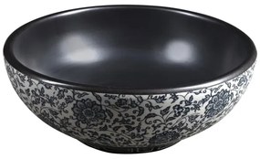 Sapho - Lavoar pentru blat PRIORI, Ø 41 cm, negru/alb