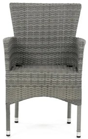 Autronic Scaun de grădină, metal, polyratan, gri,AZC-S2118 GREY
