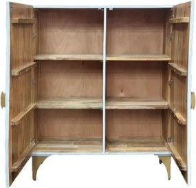 Dulap design vintage GOLDEN SUNSET 120cm Mango alb