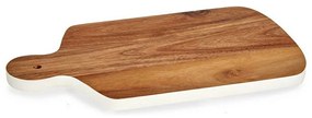 Masă de tăiat maro alb lemn de salcâm (21,5 x 1,5 x 33,5 cm)