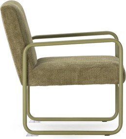 Fotoliu verde cu tapițerie din chenille Vince – MOME