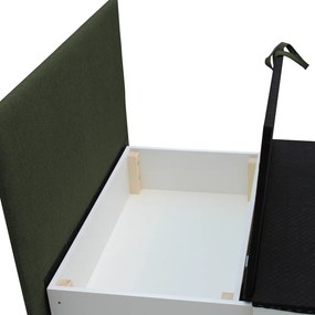 Fotoliu extensibil cu spaţiu de depozitare, verde, FLIK