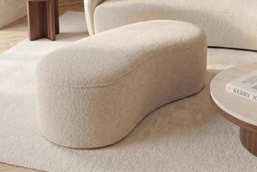 Bancheta tapitata cu spatiu de depozitare ELEMENTAL 120cm boucle champagne beige