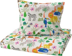 Lenjerie de pat din bumbac pentru copii JUNGLE DREAM TALES colorata, 100% bumbac Dimensiune lenjerie de pat: 70 x 80 cm | 140 x 200 cm