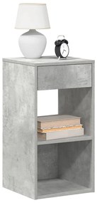 vidaXL Noptiera cu sertar gri beton 35x34x66,5 cm