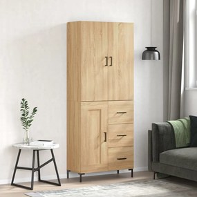 vidaXL Dulap înalt, stejar sonoma, 69,5x34x180 cm, lemn compozit