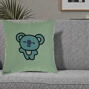 Perna Personalizata BT21 Koya Kawaii, 40x40 cm, Verde, Husa Detasabila, Perna Inclusa, BEKZ®