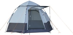 Outsunny Cort de Camping pentru 2 Persoane cu Deschidere Automată și Accesorii Incluse, 2.6x2.6x1.5 m, Gri | Aosom Romania