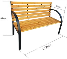 Bancă de grădină Denegacion (negru). Promo -10%. 1117490