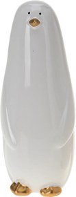 Figurina pinguin, alb, 18 cm