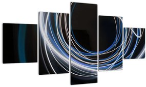 Tablou cu linii albastre (125x70 cm), în 40 de alte dimensiuni noi