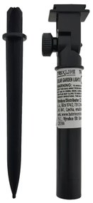 Lampă solară LED RGB, 10 x LED, 1,2 V, 300 mAh, IP44, neagră