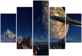 Tablou - Vizita extraterestrului (150x105 cm)