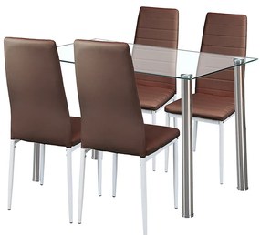 Nolen 4+1 set de sufragerie maro