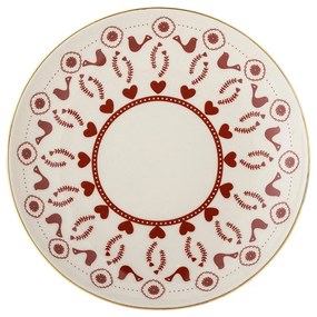 Farfurie crem pentru desert din gresie ø 16 cm cu model de Crăciun Jolly – Bloomingville