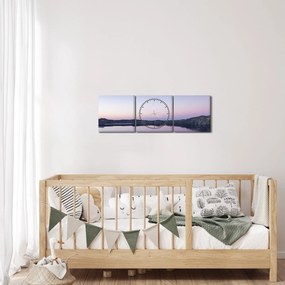 Tablou cu lac (cu ceas) (90x30 cm)