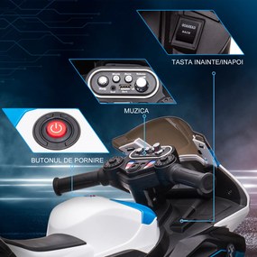 Motocicleta electrica HOMCOM BMW HP4 cu licenta, 3 roti 6V Motocicleta | Aosom RO