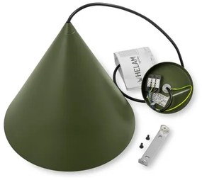 Pendul cu cablu ETNA II, 1xE27/15W/230V, Ø25 cm, verde