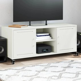 vidaXL Dulap TV, alb, 100,5x39x43,5 cm, oțel
