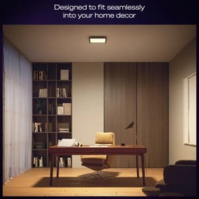 Philips Hue AURELLE - plafonieră LED dimmabilă, 19W/230V, 30x30 cm, negru