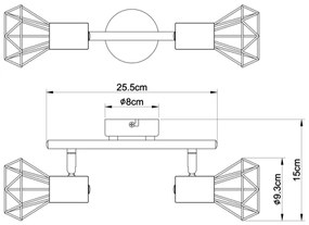 Globo 54802-2 - Lampa spot XARA I 2xE14/40W/230V