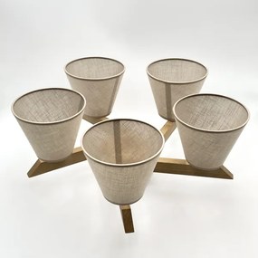 Lustră aplicată Brilagi ANTHONY 5xE14/40W/230V stejar/bej