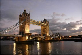 Tablou - Tower Bridge la noapte (90x60 cm)