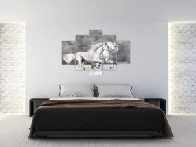 Tablou - Cai albi în timpul iernii (150x105 cm)
