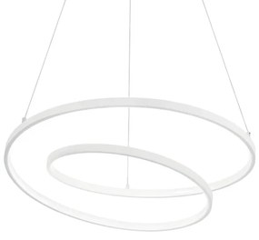 Lustra LED suspendata design modern circular OZ SP D60 ON-OFF BIANCO