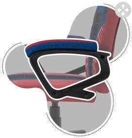 Scaun gaming pentru copii Rover 1 (negru + roșu + albastru). 1087542