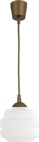 Brilagi - lustră LED suspendată pe cablu RETRO GLASS 1xE27/60W/230V Ø 20 cm maro/alb