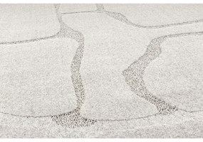 Covor gri deschis rotund din lână ø 120 cm Morphic Organica – Agnella