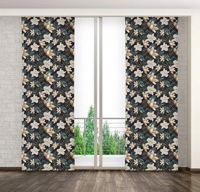 Draperie elegantă, verde, cu suspensie Lungime: 250 cm