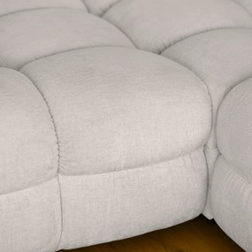 Set canapea extensibilă cu funcţie de extensie electrică, crem, pe dreapta, TOLLO L ROH