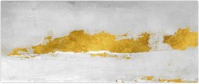 Tablou - Mișcări aurii și gri (120x50 cm)