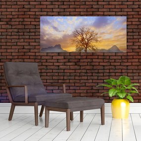 Tablou - Peisaj cu floarea soarelui (120x50 cm)