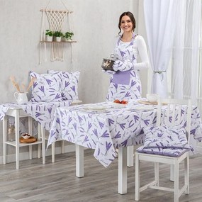 decoDoma Fată de masă centrală cu imprimeu LAVANDĂ 85 x 85 cm