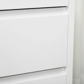 HOMCOM Comodă Depozitare, 3 Sertare, Mobilier Dormitor/Cameră de Zi, Alb/Lemn Natural | Aosom Romania