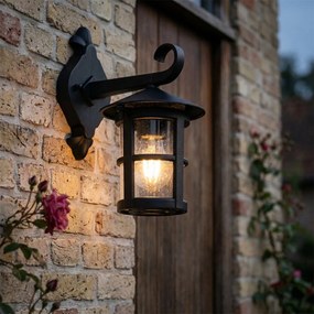 Llanterna clasică de perete pentru exterior negru IP44 - Herb