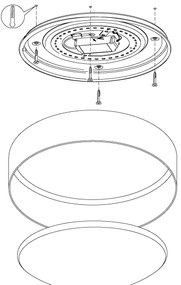 Eglo 96539 - LED Plafoniera PALOMARO 1 1xLED/18W/230V