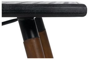 Măsuță de cafea neagră din metal 60x109,5 cm Oslo – Ixia