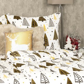 Lenjerie pat 4Home Nordic Tree microflanel, 140 x 200 cm, 70 x 90 cm