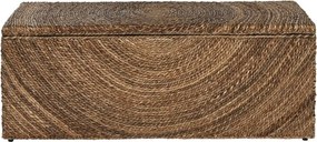 Lada depozitare din fibră naturală cu capac, 120x45x50 cm, finisaj natural